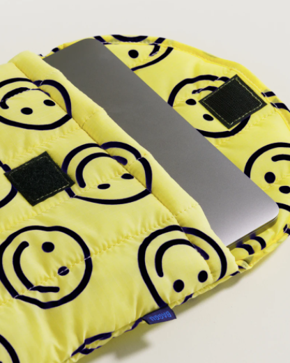 Baggu Puffy Laptop Sleeve 13 inch Yellow Happy – Pinky's Melbourne