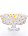 Aderia - Retro Shallow Bowl with Stem - Flower Bloom