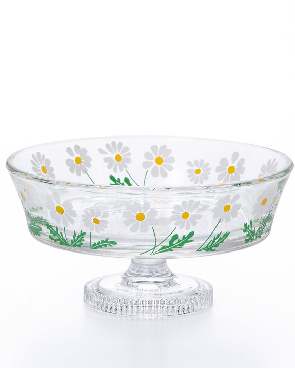 Aderia - Retro Shallow Bowl with Stem - Wildflower