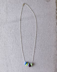 Emily Green - Aqua, Lime and Grape Mini Bead Necklace