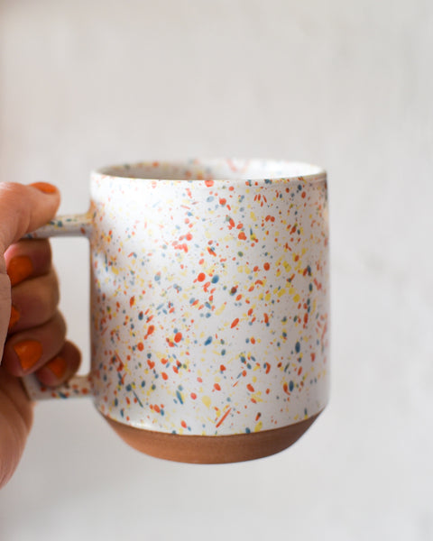 Chips Japan Mug - White and Orange Splash