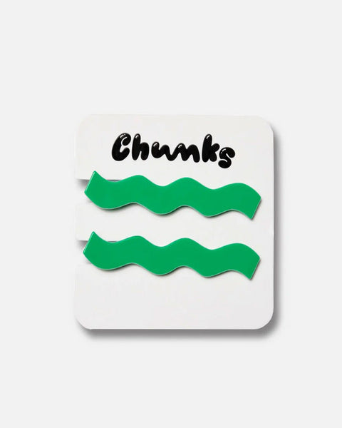 Chunks - Allie Clips in Kelly Green