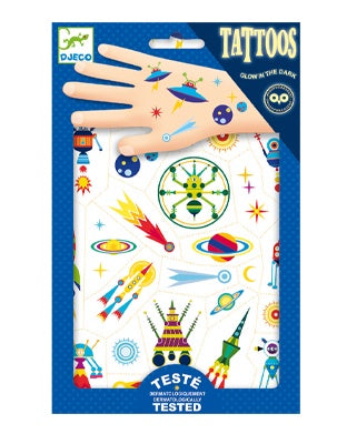 Djeco - Space Oddity Temporary Tattoos