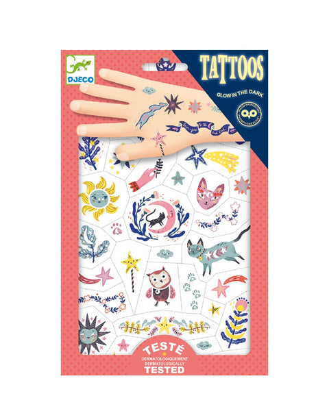 Djeco - Sweet Dreams Glow in the Dark Temporary Tattoos