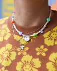 Emily Green - Glass + Clay Necklace - Mermaid