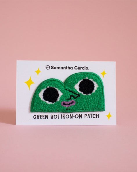 Samantha Curcio - Green Boi Iron On Patch