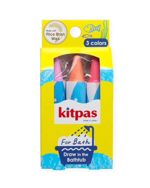 Kitpas - Bath Crayons Rice Wax 3 Colours - Coral