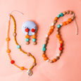 Emily Green - Glass + Clay Necklace - Mango