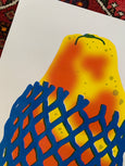 Alice Oehr - Wrapped Papaya Riso Print - A2