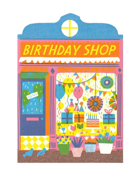 The Printed Peanut - Birthday Shop Die Cut Card