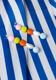 Emily Green - Splits Beaded Pearl Drop Earrings - Caramel, Powder Blue and Wasabi