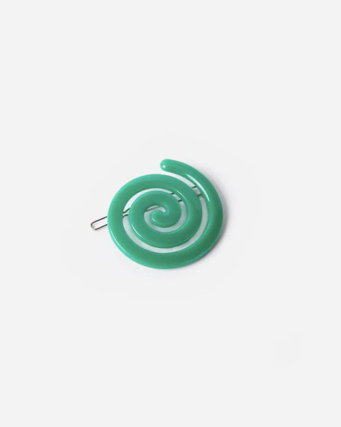 Chunks - Swirl Barrette Clip in Green