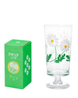 Aderia - Retro Glass Tumbler with Stem - Wildflowers