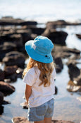 Acorn Kids - Azure Blue Terry Towelling Bucket Hat