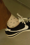 Le Bon Shoppe - Sneaker Socks - Polka Dot - Oatmeal / Black