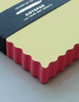 Idlewild Co. Mini Wave Shaped Notepad - Citron + Hot Coral Edge