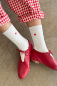 Le Bon Shoppe - Embroidered Her Socks - Classic White Heart