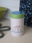 Natali Koromoto - "Farm Girlies" Small Tin Canister - Pig / Goat