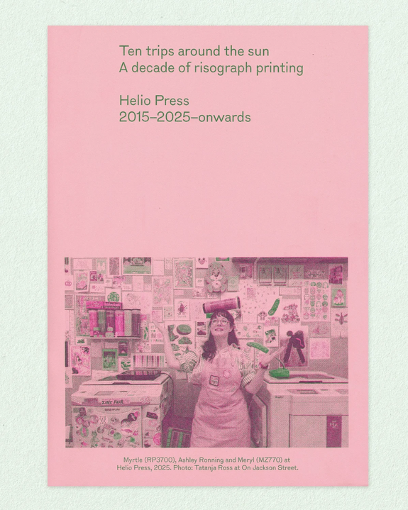 Helio Press - Ten Trips Around the Sun: A Decade of Risograph Printing Book