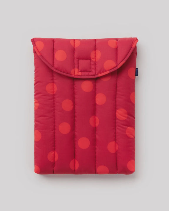 Baggu - Puffy Laptop Sleeve - 13/14 inch - Red Polka Dot