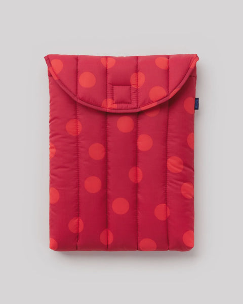Baggu - Puffy Laptop Sleeve - 13/14 inch - Red Polka Dot