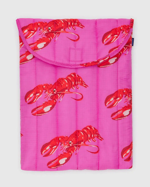 Baggu - Puffy Laptop Sleeve - 16 Inch - Pink Lobster