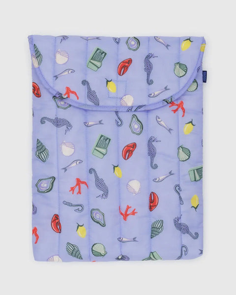 Baggu - Puffy Laptop Sleeve - 16 Inch - Sea Charms