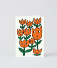 Wrap - Smiling Flowers Embossed Greetings Card