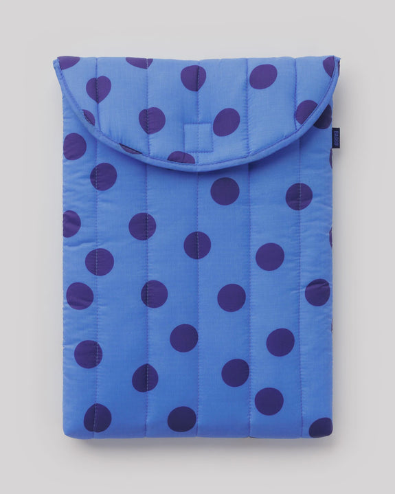 Baggu - Puffy Laptop Sleeve - 16 Inch - Blue Polka Dot