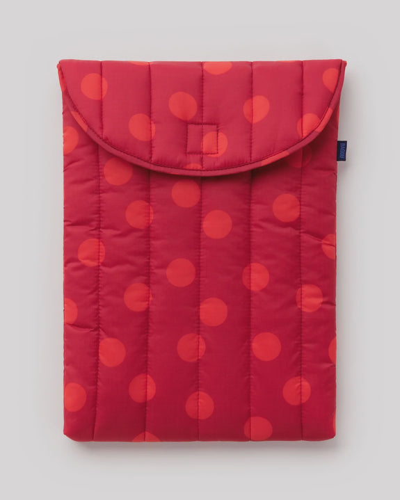 Baggu - Puffy Laptop Sleeve - 16 Inch - Red Polka Dot