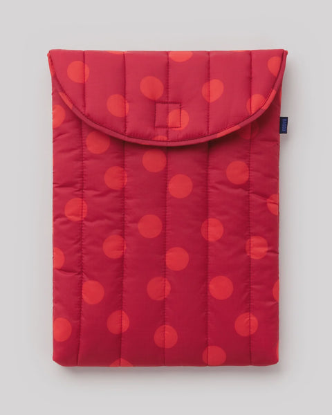 Baggu - Puffy Laptop Sleeve - 16 Inch - Red Polka Dot