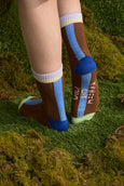 Wolf & Mishka - Colourblock Ribbed Sock – Field