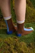 Wolf & Mishka - Colourblock Ribbed Sock – Field
