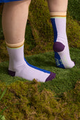 Wolf & Mishka - Colourblock Ribbed Sock – Blue Moon