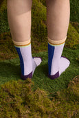 Wolf & Mishka - Colourblock Ribbed Sock – Blue Moon