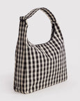 Baggu - Nylon Shoulder Bag - Black and Cream Gingham