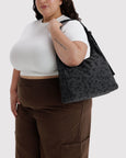 Baggu - Nylon Shoulder Bag - Charcoal Ditsy Floral
