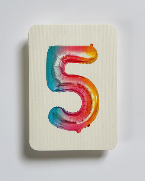 Canonbury Press - Birthday Balloon No.5 Greeting Card