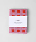 Wrap - Tea Towel - Squares Lilac/Warm Red - Tea Towel