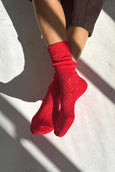 Le Bon Shoppe - Modal Eyelet Socks - Poppy Red