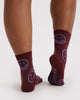 Baggu - Crew Sock - Mahogany Happy *PRE-ORDER dispatch after Oct 16th*