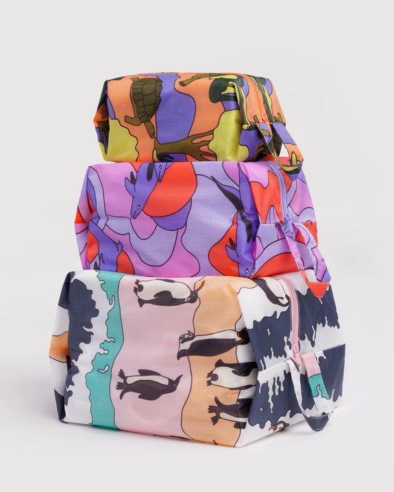 Baggu - 3D Zip Set - Vacation Animals