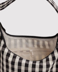 Baggu - Nylon Shoulder Bag - Black and Cream Gingham