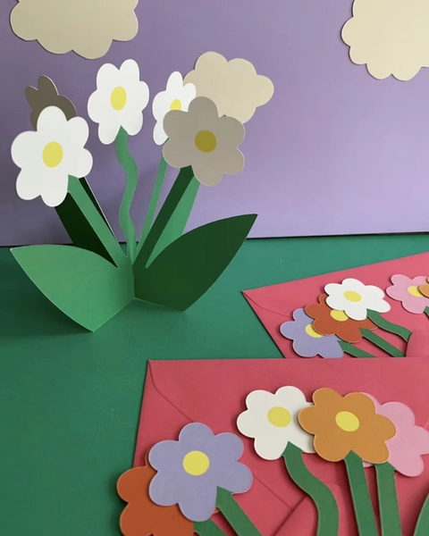 Kitty Kenda Papergoods - 3D Daisy Floral Bloom Everyday Greeting Card