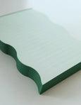 Idlewild Co. Wavy Shaped Notepad - Mint + Evergreen Edge
