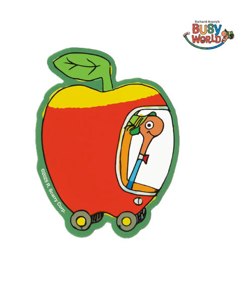 Three Potato Four X Richard Scarry® - Apple Car Sticker