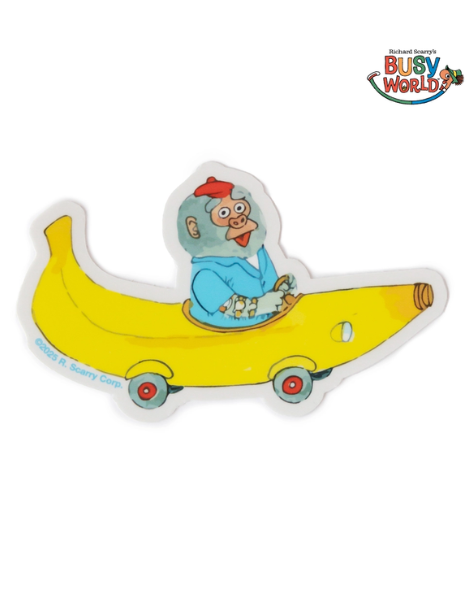 Three Potato Four X Richard Scarry® - Banana Car Sticker