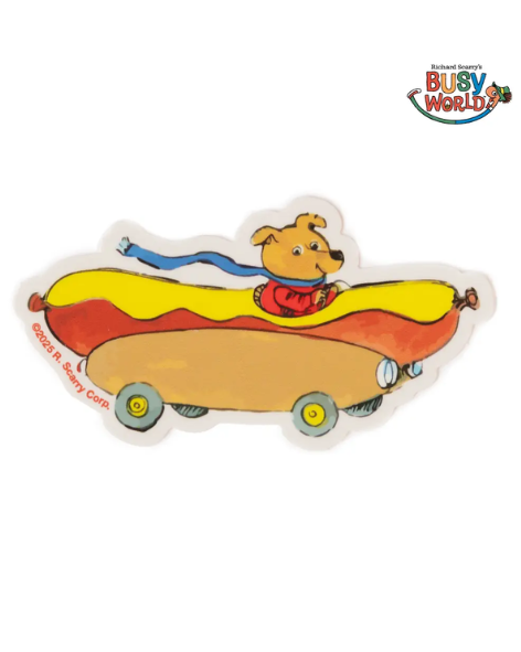 Three Potato Four X Richard Scarry® - Hotdog Car Sticker