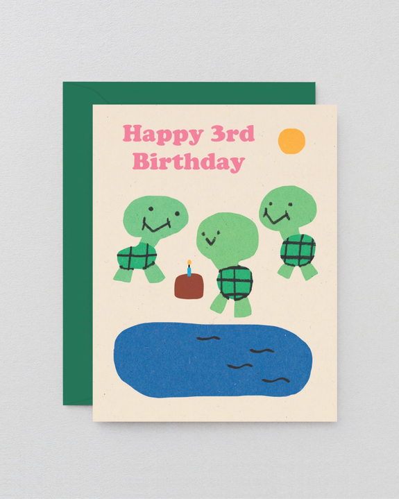 Wrap - Happy 3rd Birthday Greetings Card