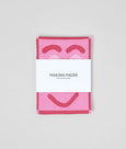 Wrap - Tea Towel - Making Faces Pink/Maroon
